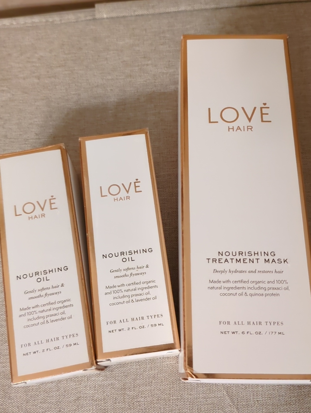 LOVE Hair Nourishing Treatment Mask And 2 Nourishing Oils